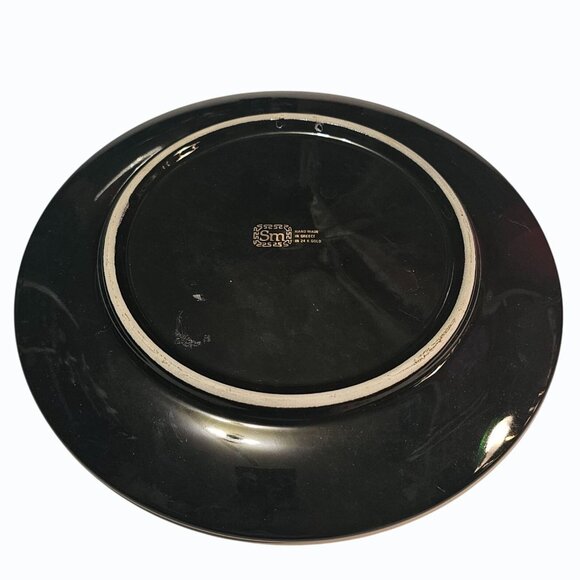 Special Hand Made in Greece 24K Gold Black PEGASUS 9.5” Decorative Wall Plate - Picture 7 of 11